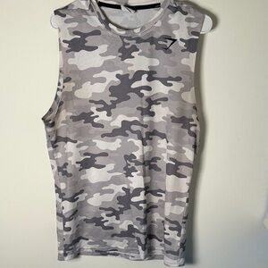 Gymshark Gray and White Tank Top